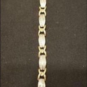 Diamond Bracelet in 10k Yellow & White Gold